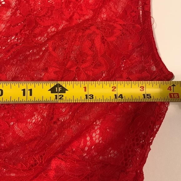 Prettylittlething Red lace bodycon body suit size 6 - Picture 5 of 9